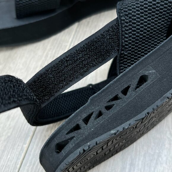 The Healing Sole Everett Ortho Platform Sandals Womens Size 8 Woven Mesh Black - Picture 10 of 12